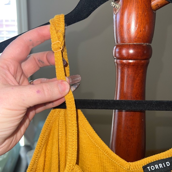 Torrid size 1 mustard strappy shirt - Picture 2 of 5